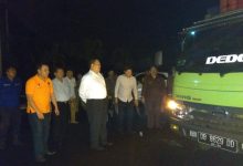 Keberangkatan 20 Truck bantuan pemkab Minsel menuju Kota Palu dibawah dipimpin Kepala Badan BPBD DR. Meidy Maindoka dilepas langsung oleh Sekretaris Daerah Denny Kaawoan.