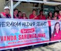 Vanda Sarundajang dan Taruna Merah Putih Sulut Gelar Kegiatan ‘Gerakan Hidup Sehat” di Manado