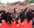 Sekretaris Tim Kampanye James Sumendap Dampingi Siti Atikoh Dalam Kegiatan Senam Ceria