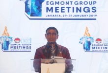 Menko Polhukam Wiranto memberikan sambutan pada Egmont Meeting Group 2019 di Jakarta, Rabu (30/1) malam. (Foto: Humas Kemenko Polhukam)